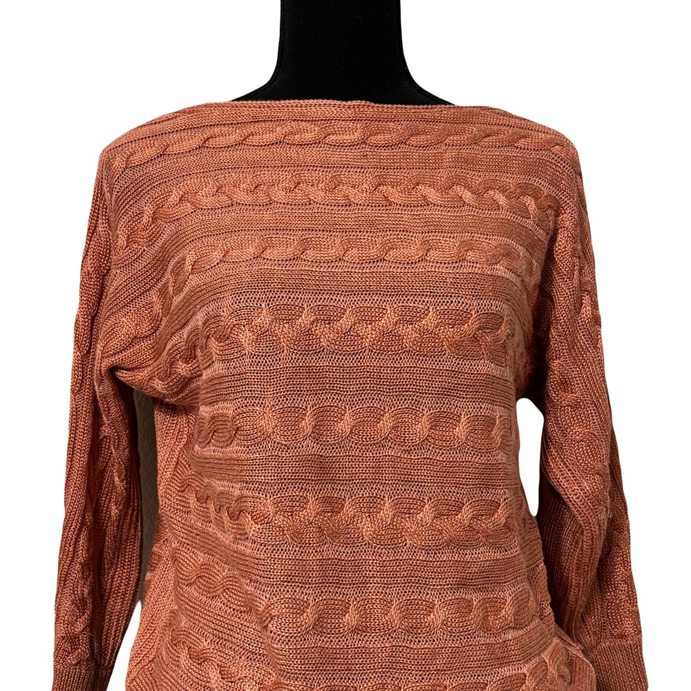 Ralph Lauren Terracotta Cable Knit Sweater
